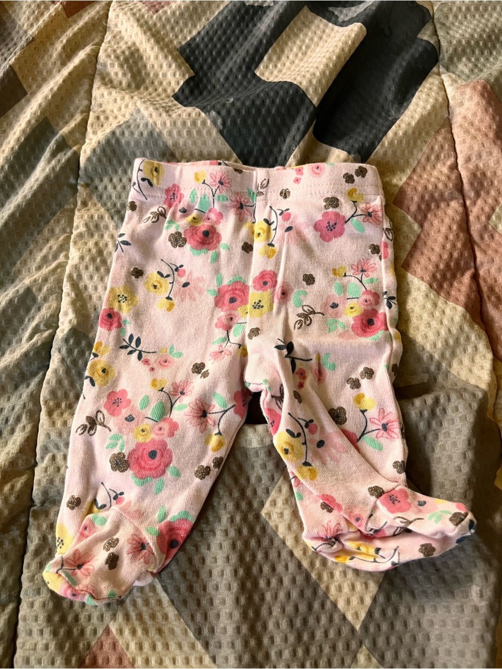 Gerber Pink Floral Footed Leggings